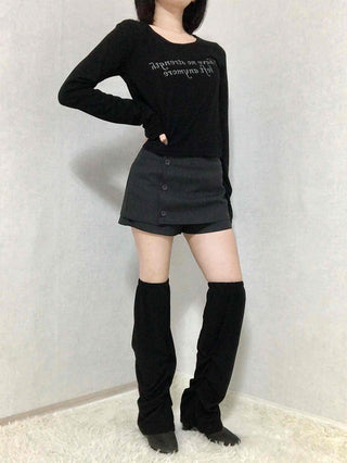Chic Front Button Wrap Mini Skirt
