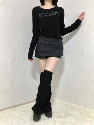 Chic Front Button Wrap Mini Skirt