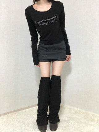 Chic Front Button Wrap Mini Skirt