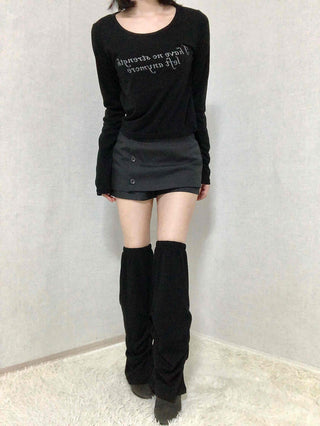 Chic Front Button Wrap Mini Skirt