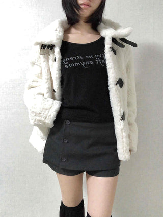 Chic Front Button Wrap Mini Skirt