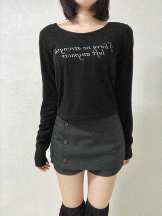 Chic Front Button Wrap Mini Skirt