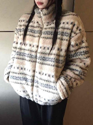 Marni Basque Striped Turtleneck Oversized Fleece