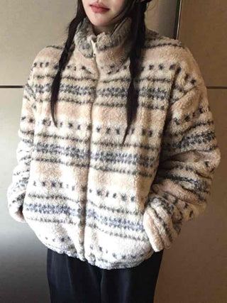 Marni Basque Striped Turtleneck Oversized Fleece