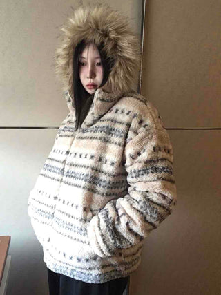 Marni Basque Striped Turtleneck Oversized Fleece