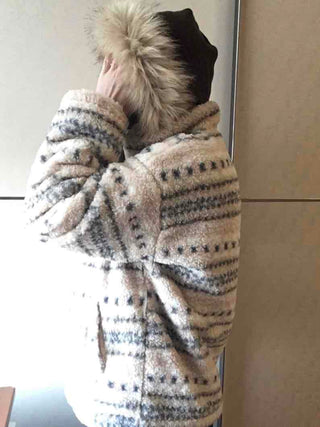 Marni Basque Striped Turtleneck Oversized Fleece