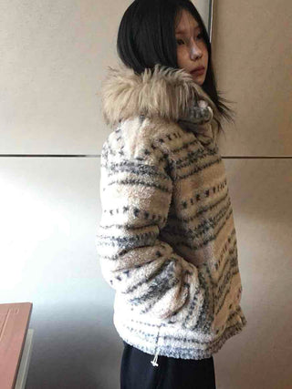 Marni Basque Striped Turtleneck Oversized Fleece