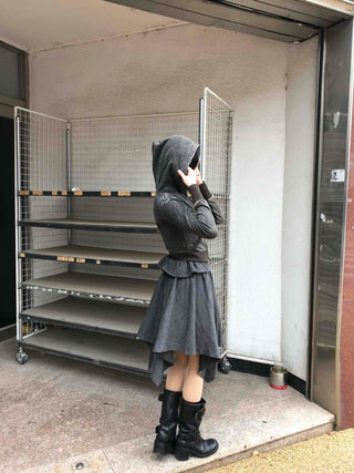 Unique Layered Asymmetrical Midi Skirt