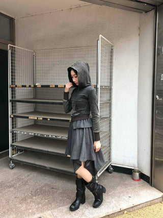 Unique Layered Asymmetrical Midi Skirt