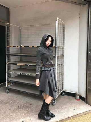 Unique Layered Asymmetrical Midi Skirt