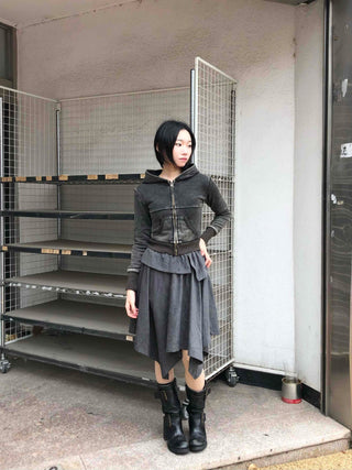 Unique Layered Asymmetrical Midi Skirt