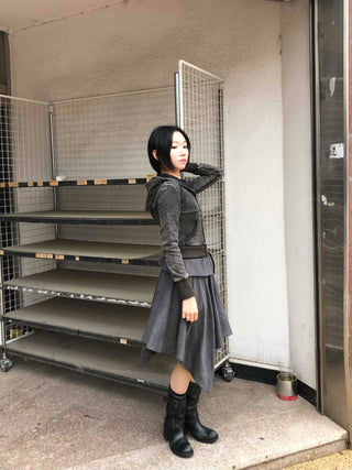Unique Layered Asymmetrical Midi Skirt