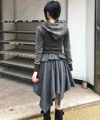 Unique Layered Asymmetrical Midi Skirt