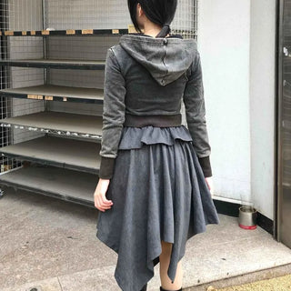 Unique Layered Asymmetrical Midi Skirt