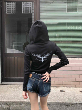 Vintage Washed Fringe Cut Denim Shorts