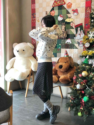 Merry Two-Color Star Zip-Up Hoodie