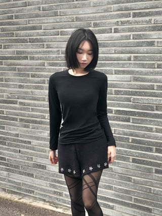 Flower Beads Soft Mini Shorts