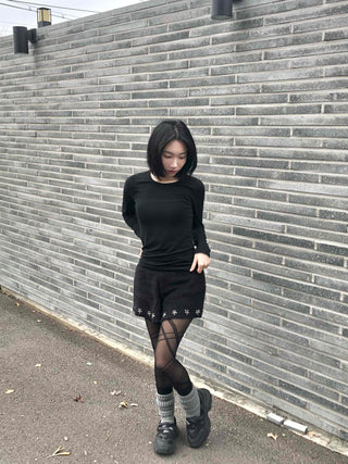 Flower Beads Soft Mini Shorts