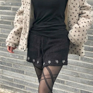 Flower Beads Soft Mini Shorts
