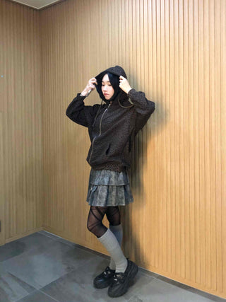 Leather Ruffle Tiered Mini Skirt