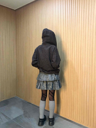 Leather Ruffle Tiered Mini Skirt