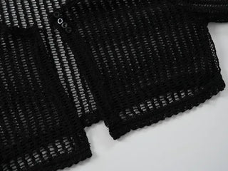 Opin Semi-Crop See-Through Mesh Bolero