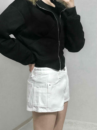 Clean Fit Rolled-Up Cut Denim Shorts