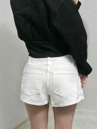 Clean Fit Rolled-Up Cut Denim Shorts