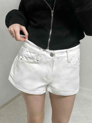 Clean Fit Rolled-Up Cut Denim Shorts
