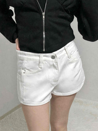 Clean Fit Rolled-Up Cut Denim Shorts