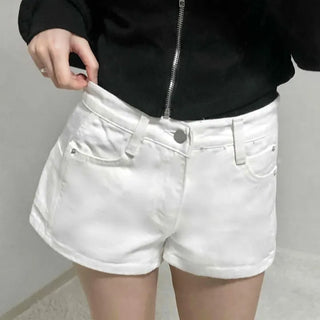 Clean Fit Rolled-Up Cut Denim Shorts