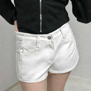 Clean Fit Rolled-Up Cut Denim Shorts
