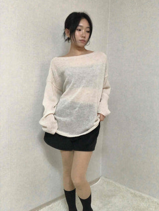 Daily Warm Tone Loose Fit Round Drop Shoulder Knit