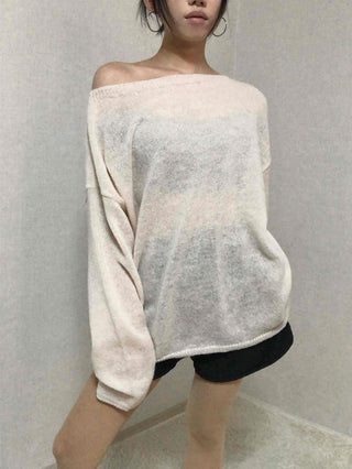 Daily Warm Tone Loose Fit Round Drop Shoulder Knit