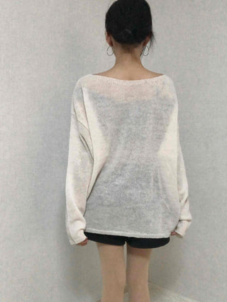 Daily Warm Tone Loose Fit Round Drop Shoulder Knit