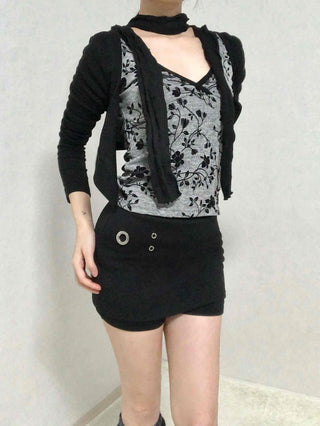 Gromit Point Asymmetrical Wrap Mini Skirt