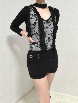Gromit Point Asymmetrical Wrap Mini Skirt
