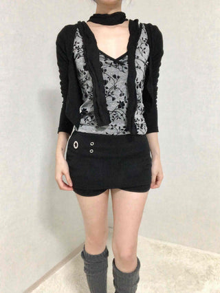 Gromit Point Asymmetrical Wrap Mini Skirt