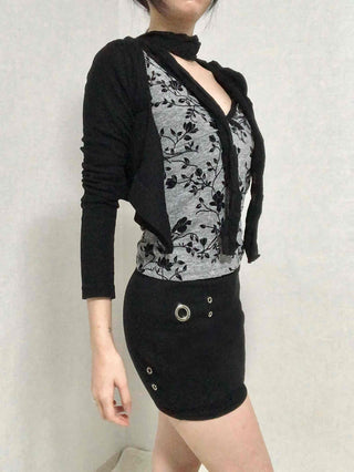 Gromit Point Asymmetrical Wrap Mini Skirt
