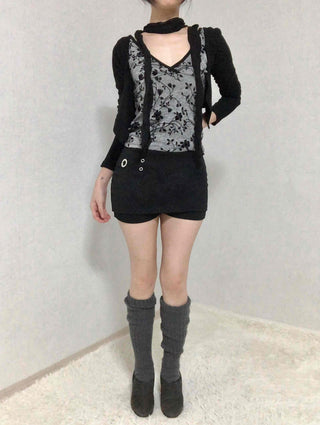 Gromit Point Asymmetrical Wrap Mini Skirt