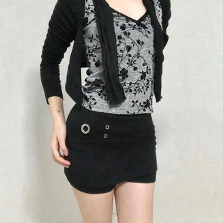 Gromit Point Asymmetrical Wrap Mini Skirt