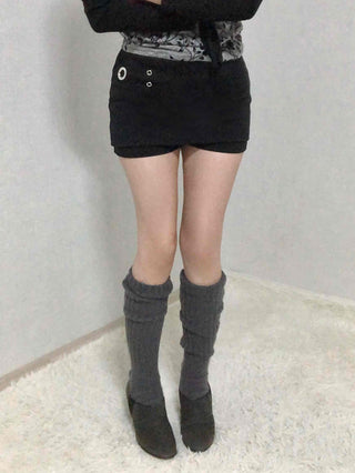 Gromit Point Asymmetrical Wrap Mini Skirt