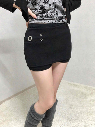Gromit Point Asymmetrical Wrap Mini Skirt