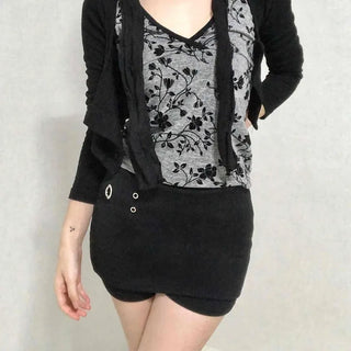 Gromit Point Asymmetrical Wrap Mini Skirt