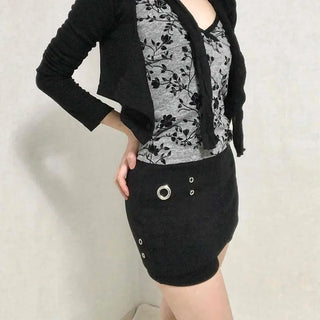 Gromit Point Asymmetrical Wrap Mini Skirt