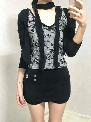 Gromit Point Asymmetrical Wrap Mini Skirt