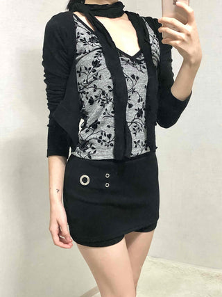 Gromit Point Asymmetrical Wrap Mini Skirt