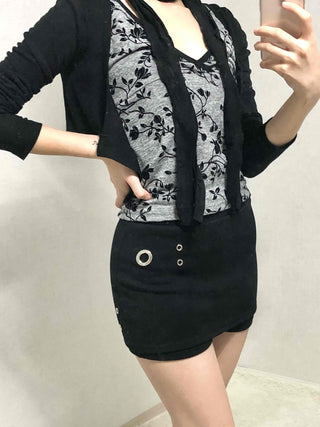Gromit Point Asymmetrical Wrap Mini Skirt
