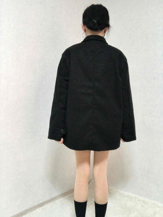 Basic Collar A-Line Boxy Fit Single Coat