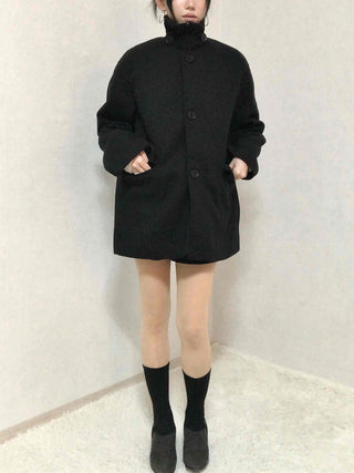 Basic Collar A-Line Boxy Fit Single Coat